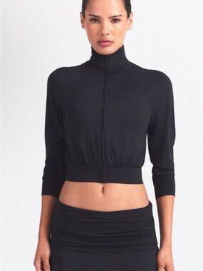 NWOT SKIMS Nike Airy Cropped Track Jacket in Obsidian XL